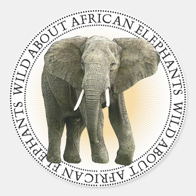 African Elephant Stickers (Front)