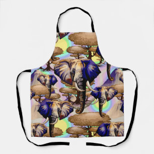 African Elephant Surreal Portrait  Apron