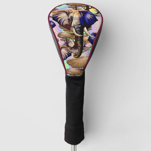 African Elephant Surreal Portrait  Golf Head Cover (Front)