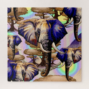 African Elephant Surreal Portrait  Jigsaw Puzzle
