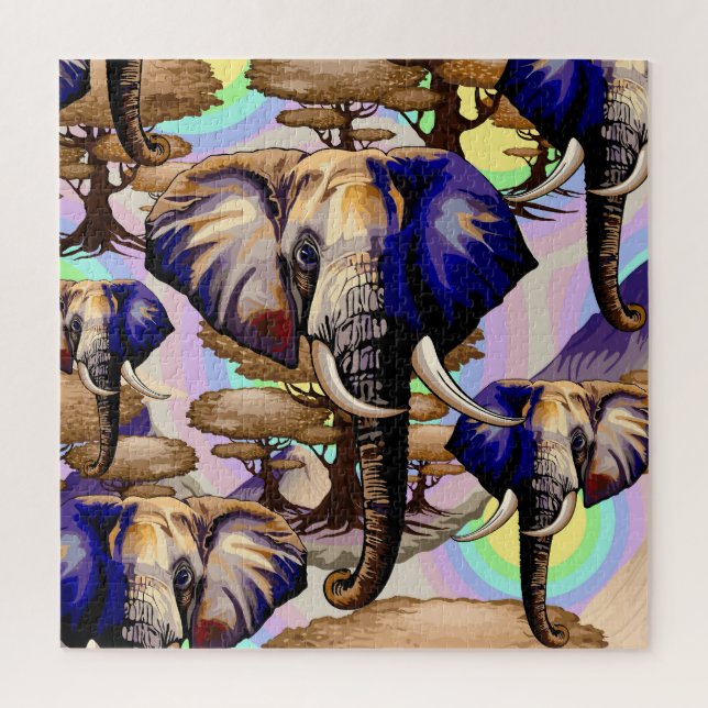 African Elephant Surreal Portrait  Jigsaw Puzzle (Vertical)