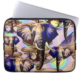 African Elephant Surreal Portrait  Laptop Sleeve