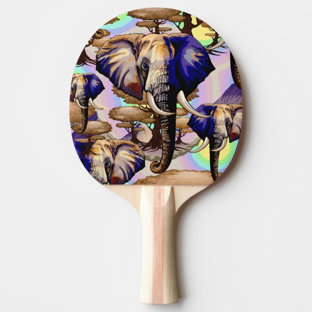 African Elephant Surreal Portrait  Ping Pong Paddle (Front)