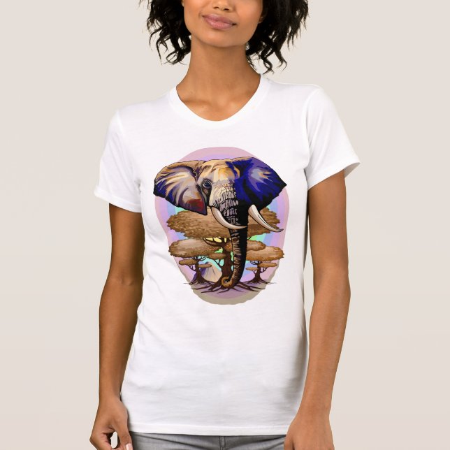 African Elephant Surreal Portrait  T-Shirt (Front)