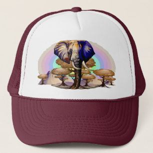 African Elephant Surreal Portrait Trucker Hat
