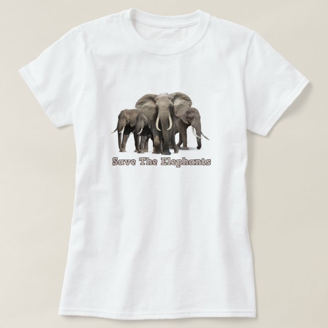 African Elephant T-Shirts (Design Front)