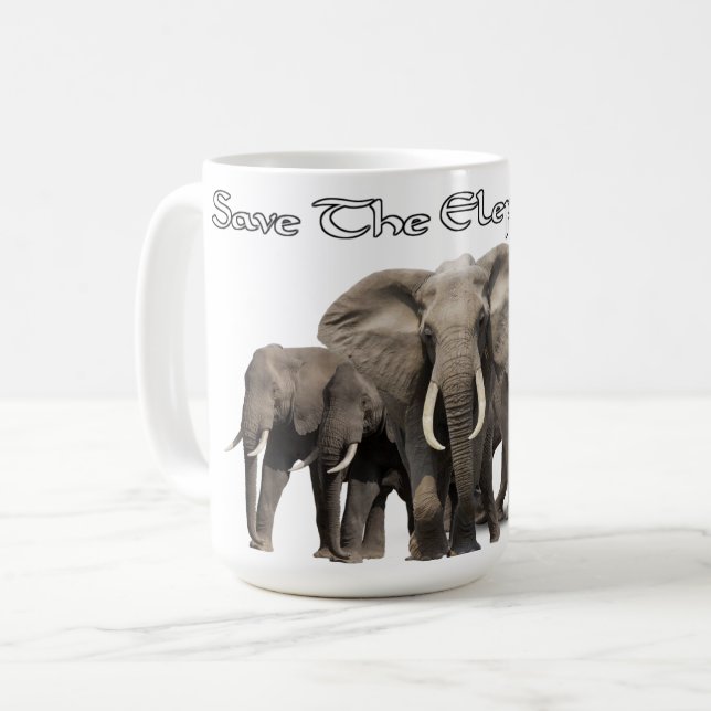 African Elephant tumbler Coffee Mug (Front Left)