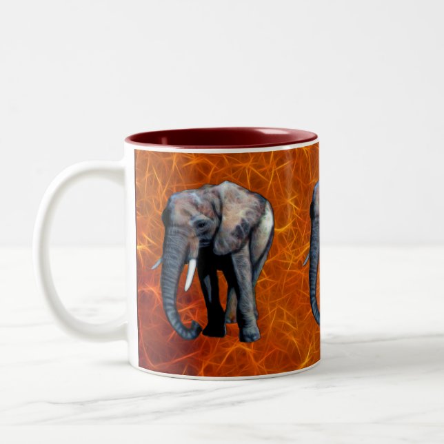 African Elephant Wildlife-supporter Drinking Mug (Left)