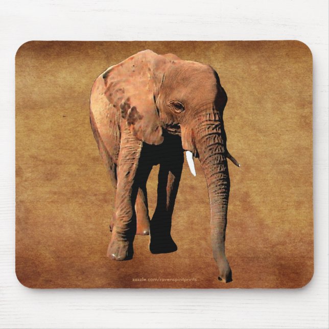 African Elephant Wildlife Supporter Mousepad (Front)