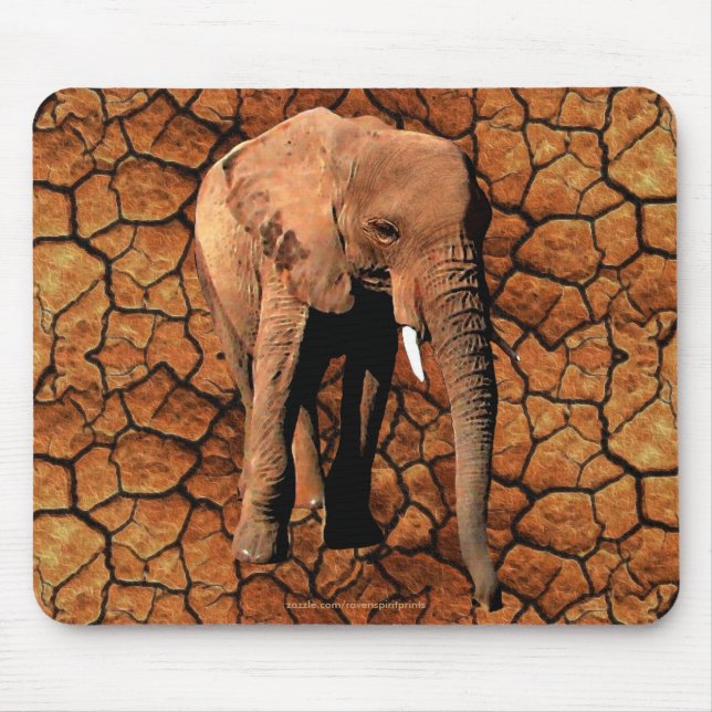 African Elephant Wildlife Supporter Mousepad (Front)