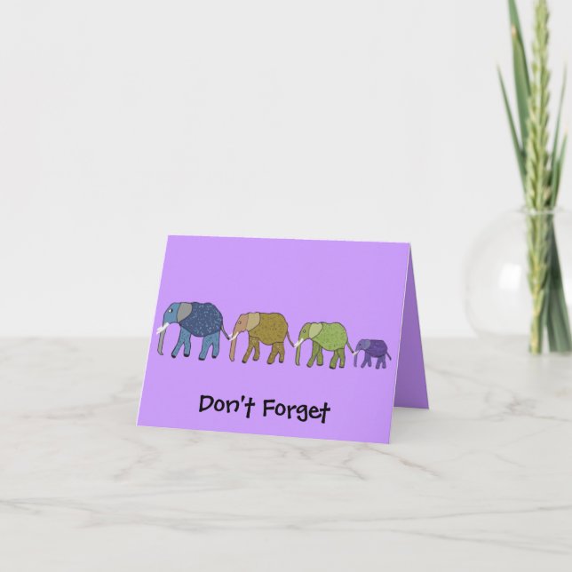 African Elephants Birthday Card (Front)