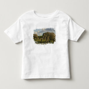 African Elephants grazing, Loxodonta africana, Toddler T-Shirt