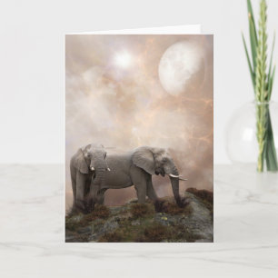 African Elephants Greeting Card