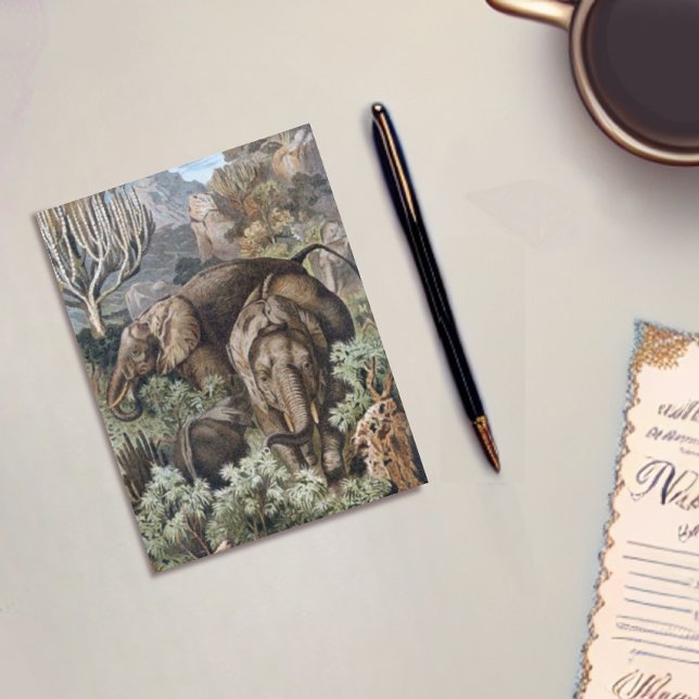 African Elephants in the Jungle Postcard (Creator Uploaded)