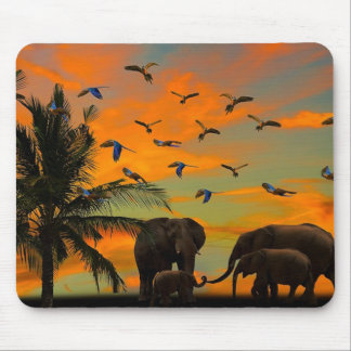 African Elephants Mouse Pad
