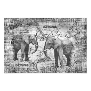 African Elephants Photo Print