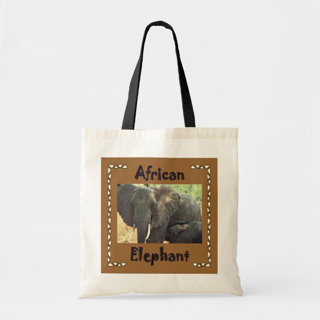 African Elephants Tote Bag (Front)