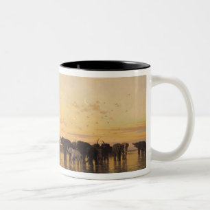 African Elephants Two-Tone Coffee Mug