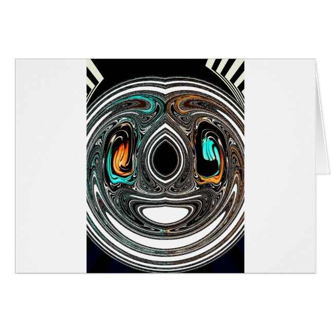 African Ethnic Doodle Zebra Textured Art Print (Front Horizontal)