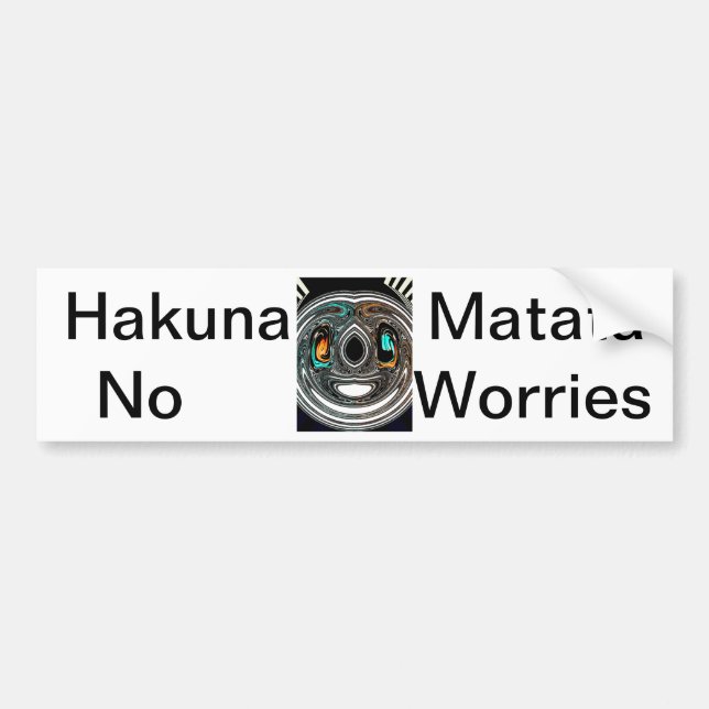 African Ethnic Doodle Zebra textured Art Print Bumper Sticker (Front)