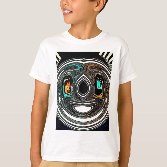 African Ethnic Doodle Zebra textured Art Print T-Shirt (Front)