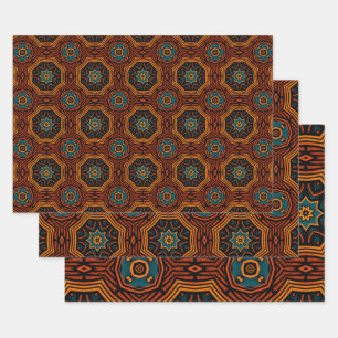 African Ethnic Inspired Pattern No3 Wrapping Paper Sheet