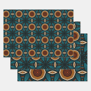 African Ethnic Inspired Pattern No4 Wrapping Paper Sheet