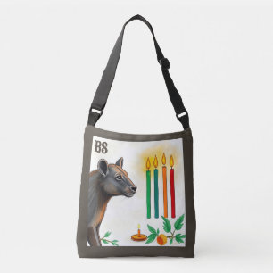 african ethnic Kwanzaa Wild Animals in Disguise Crossbody Bag