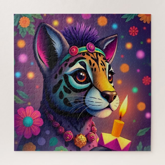 african ethnic Kwanzaa Wild Animals in Disguise  Jigsaw Puzzle (Vertical)