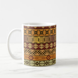 African ethnic motifs, ornamental background. coffee mug