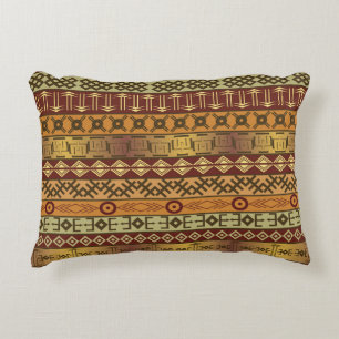 African ethnic motifs, ornamental background. decorative cushion