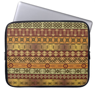 African ethnic motifs, ornamental background. laptop sleeve