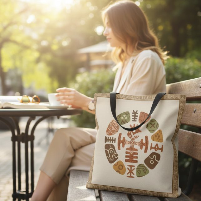 African Ethnic Motifs Tote Bag (Creator Uploaded)