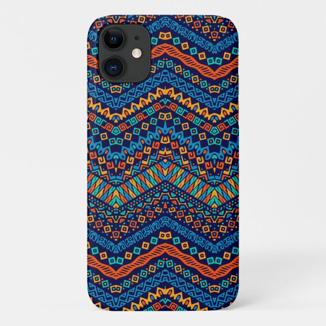 African ethnic pattern funky colours Case-Mate iPhone case (Back)