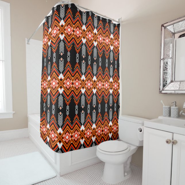 African Ethnic  Shower Curtain (In Situ)