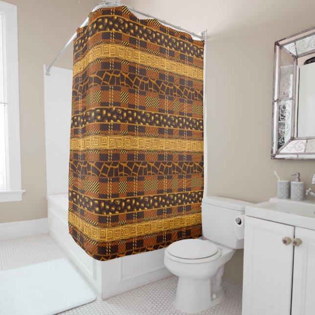 African Ethnic  Shower Curtain (In Situ)