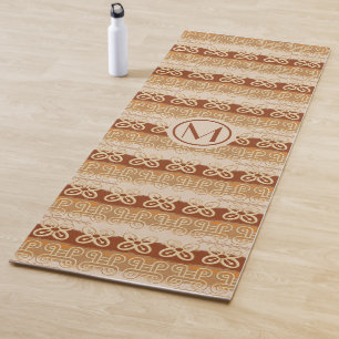African ethnic tribal Adinkra pattern. yoga mat
