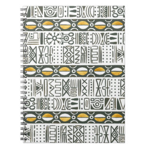 African ethnic, watercolor seamless pattern. notebook