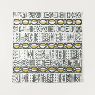 African ethnic, watercolor seamless pattern. tapestry