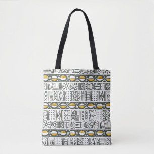 African ethnic, watercolor seamless pattern. tote bag