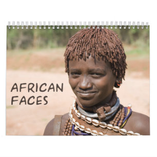 African Faces Custom Printed Calendar