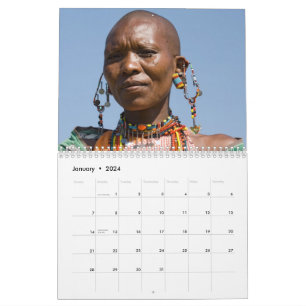 African Faces Wall Calendar