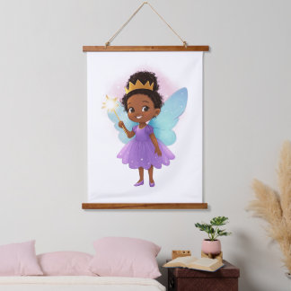 African Fairy Girl Hanging Poster Tapestry