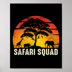 African Family Vacation Safari Squad Funny Matchin Poster