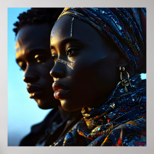 African fashion art poster