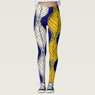 African Fashion Seamless Pattern Ornament Leggings