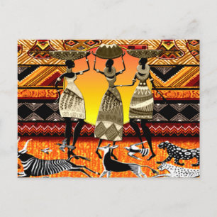 African Feast Postcard