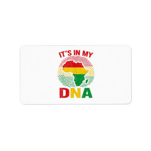 African Fingerprint Black History Label
