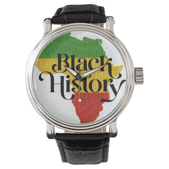 African Flag Men's Watch (Front)