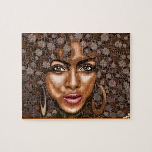 African Flower - Pretty Woman - Jigsaw Puzzle